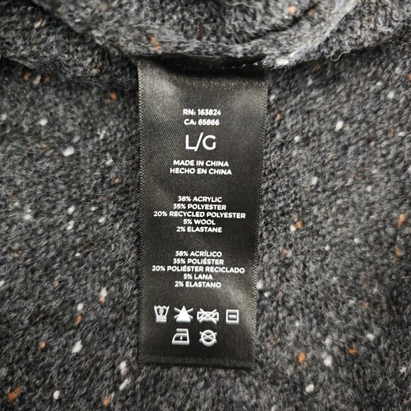 Well Worn New Mock Neck Knit Nep Yarn Sweater Gray Large - Picture 6 of 10